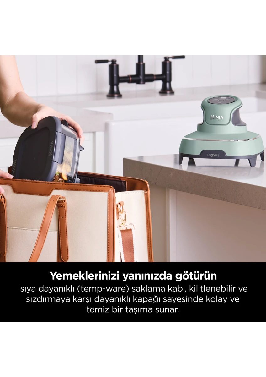 Crıspi 4-In-1 Taşınabilir Cam Hazneli Pişirme Sistemi - Sage Green